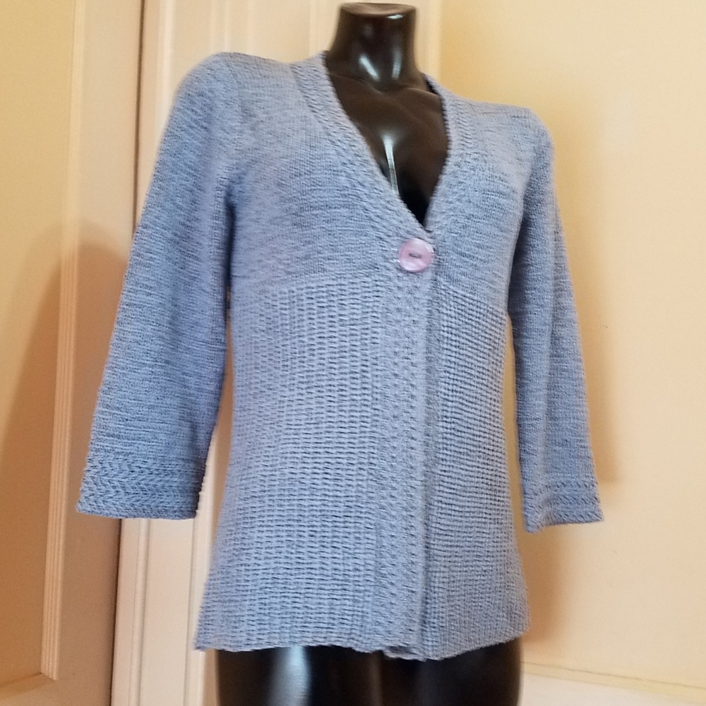 Sara Spencer Large Button Knit Cardigan